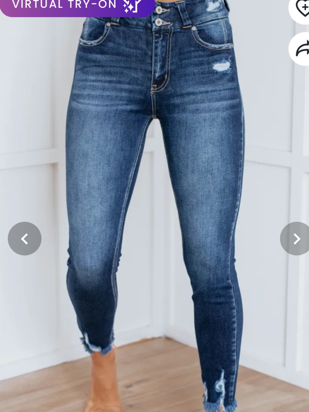 KanCan Jonah High-Rise Dark Blue Skinny Jeans for Women 5/26